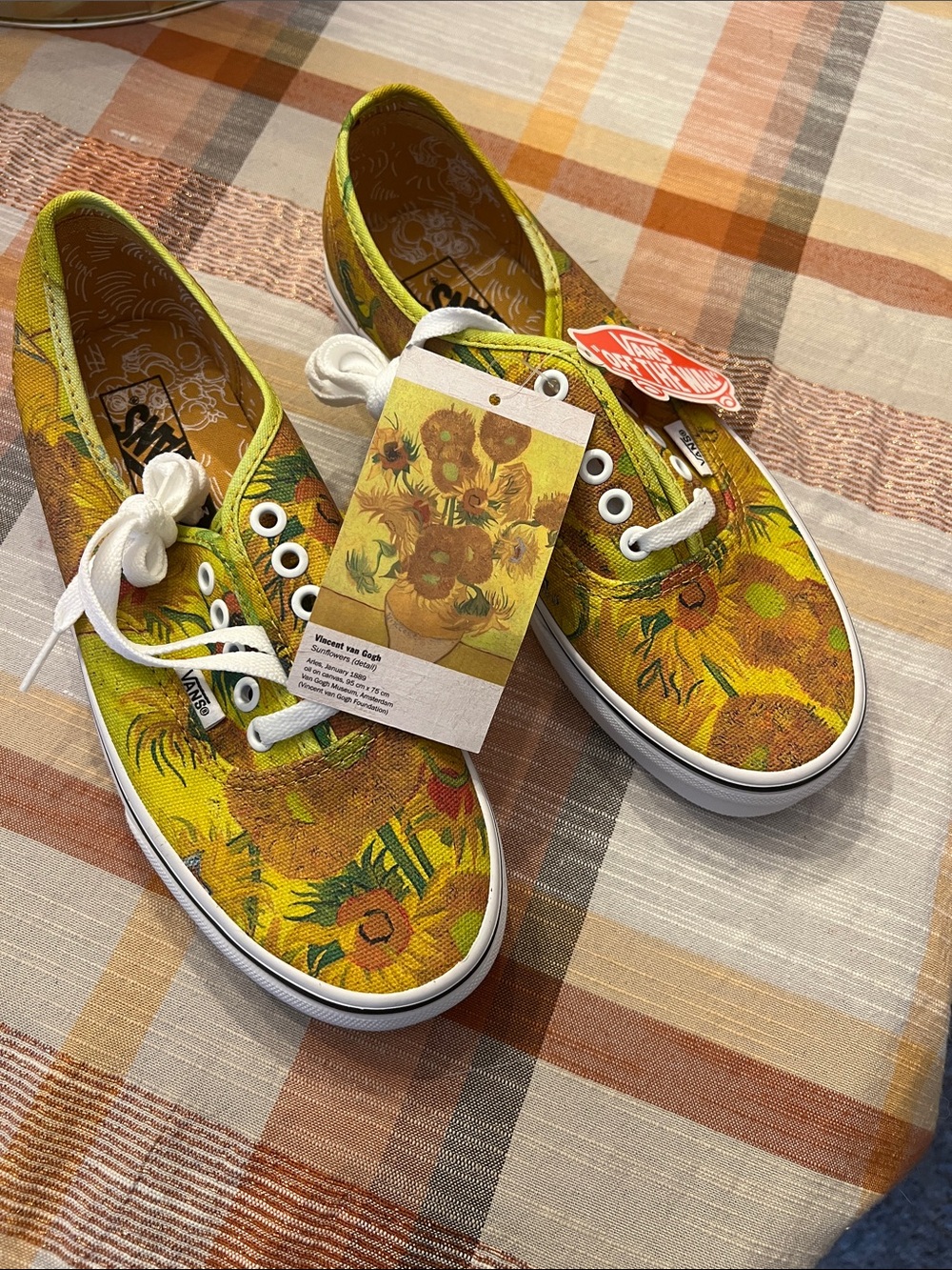 Vans x Van Gogh Museum Sunflowers Authentic Sneakers NIB Women’s 8, Men’s 6.5